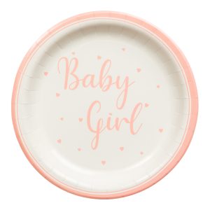 PAPER PLATE BABY GIRL 23 CM 8-P