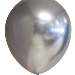 BALLOONS 12" MIRROR SILVER 6-P