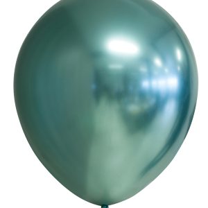 BALLOONS 12" MIRROR GREEN 6-P