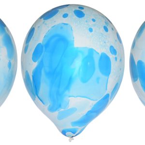 BALLONGER 30 CM MARMORBLÅ 6-PAKNING