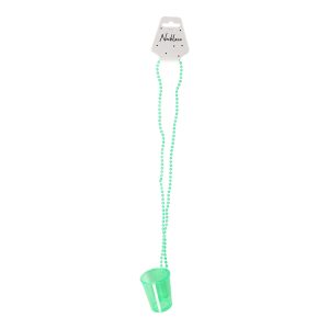 NECKLACE SHOT GLASS NEON GREEN