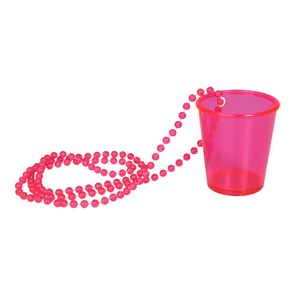 NECKLACE SHOT GLASS NEON PINK - Bilde 2