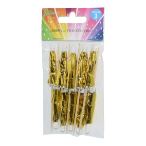 UMBRELLA PICKS GOLD 10-P