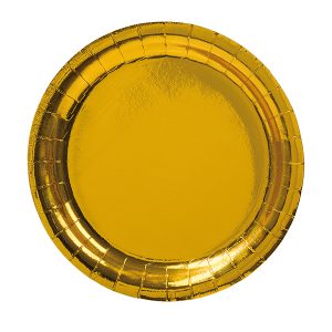 PAPER PLATE 18.5 CM GOLD 8-P   Article no 79056
