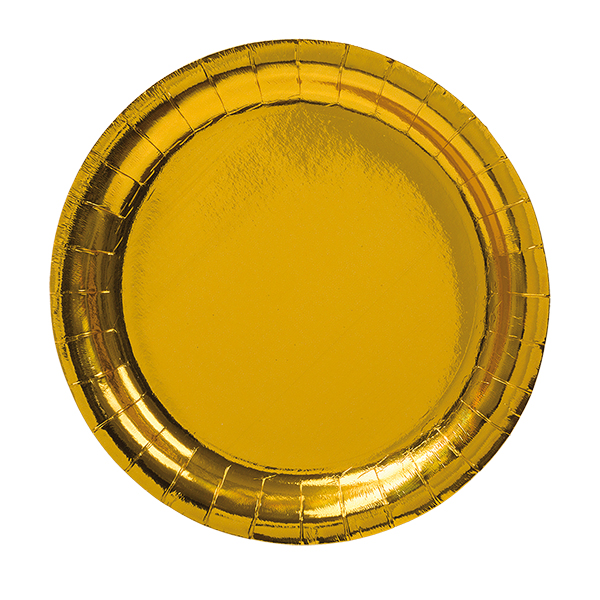 PAPER PLATE 18.5 CM GOLD 8-P Article no 79056