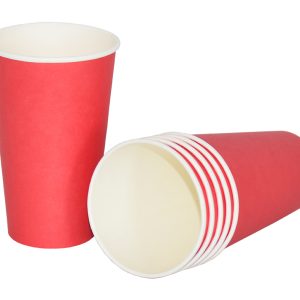RØDE FESTKOPPER PAPIR 24-PK