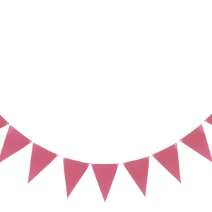 TRIANGLE FLAG BANNER PINK 3.6 M