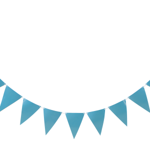 TRIANGLE FLAG BANNER LIGHT BLUE 3.6 M