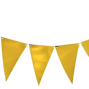 TRIANGLE FLAG BANNER GOLD 3.6 M