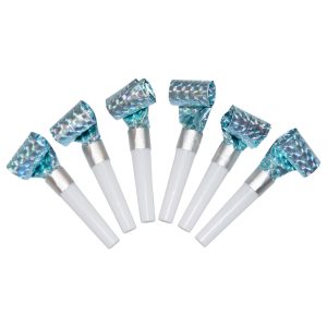 PARTY BLOW OUTS LIGHT BLUE 6-P