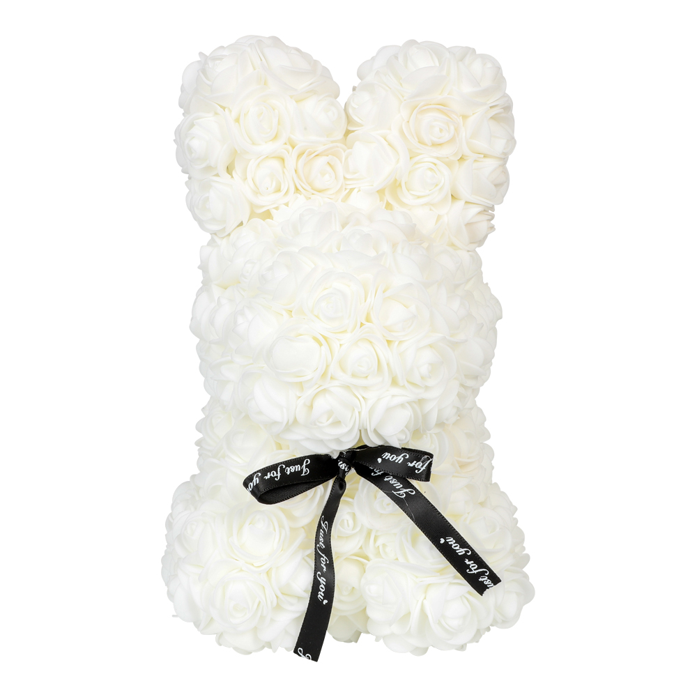 ROSE BUNNY WHITE 25 CM