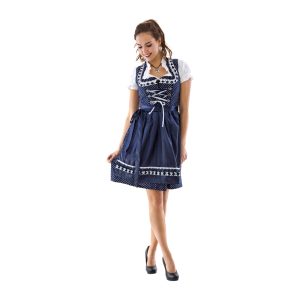 OKTOBERFEST DIRNDL BLUE/WHITE POLKA DOT 46
