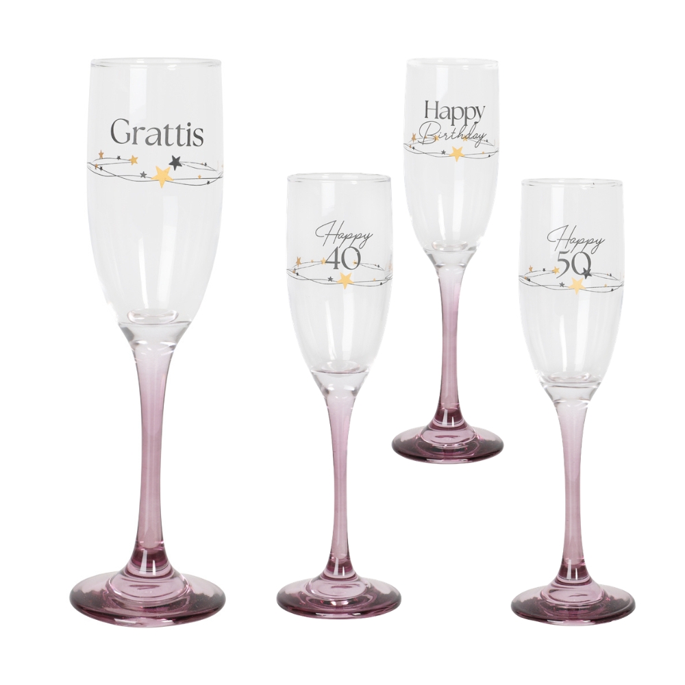 SPARKLING GLASS GRATULERER MED DAGEN - Bilde 2