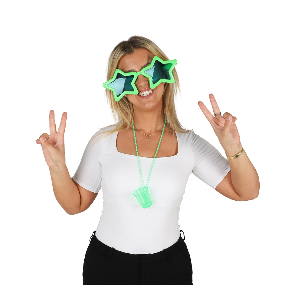 GLASSES STAR NEON GREEN - Bilde 3