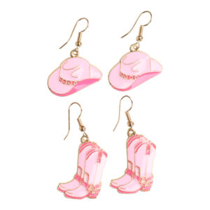 EARRINGS PINK COWBOY