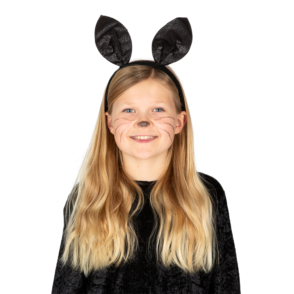 HEADBAND BUNNY EARS BLACK - Bilde 2