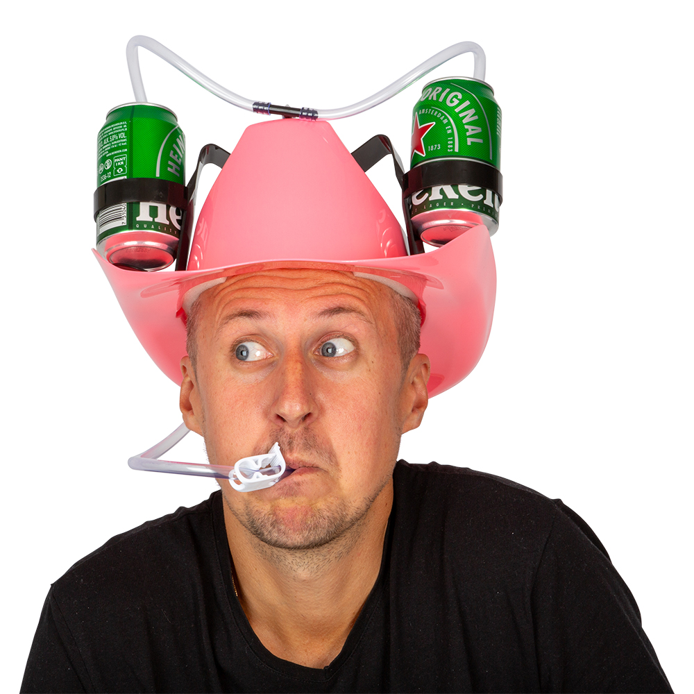 DRINKING HAT COWBOY PINK - Bilde 3