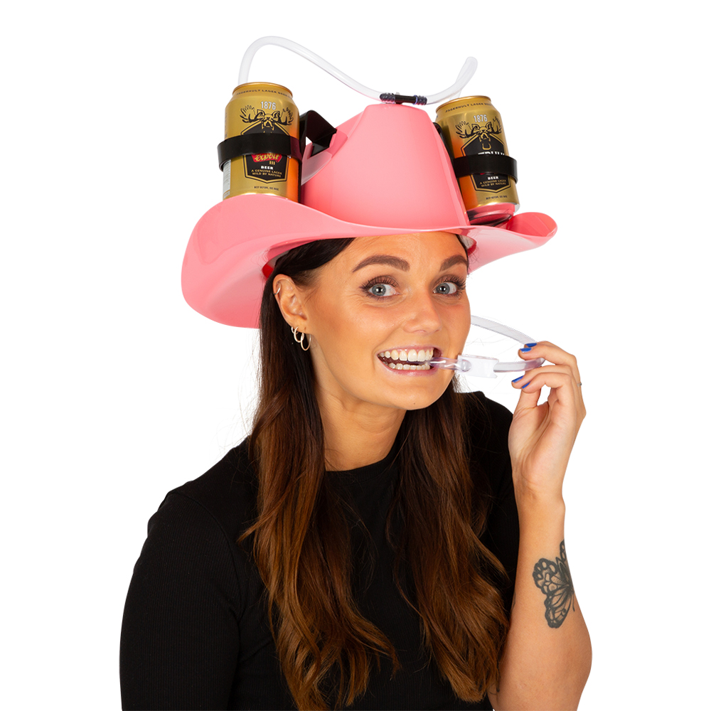 DRINKING HAT COWBOY PINK - Bilde 2